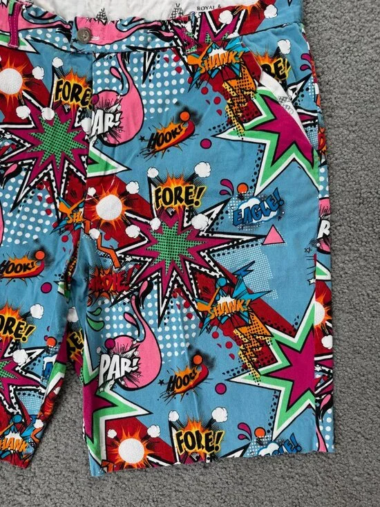 "Partoon" Golf Shorts from Royal & Awesome - Loud and Funky -Men's Sz. 40 - VGUC - Picture 2 of 9